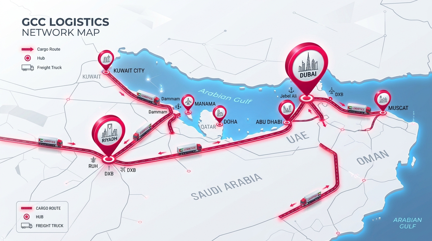 Sky Hope Transport UAE and GCC Logistics Map